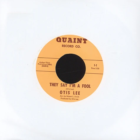 Otis Lee - Hard Row To Hoe / They Say I’m A Fool