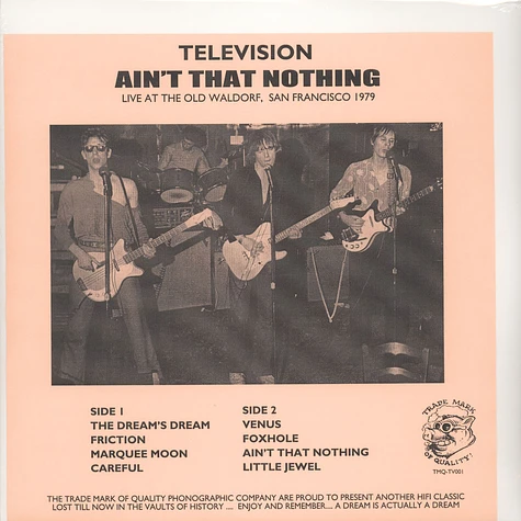 Television - Ain’t That Nothing