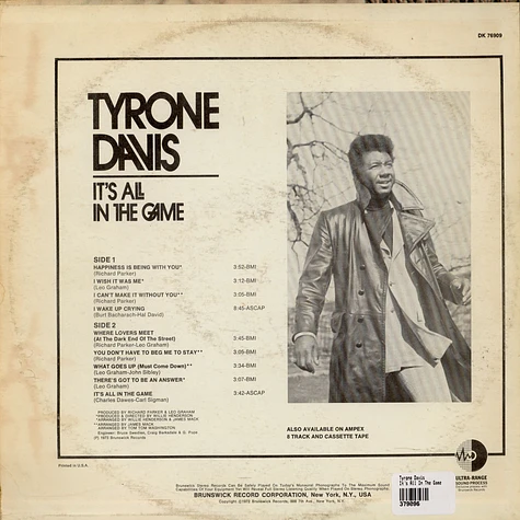 Tyrone Davis - It's All In The Game