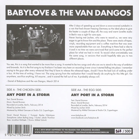 Babylove & The Van Dangos - Any Port In A Storm