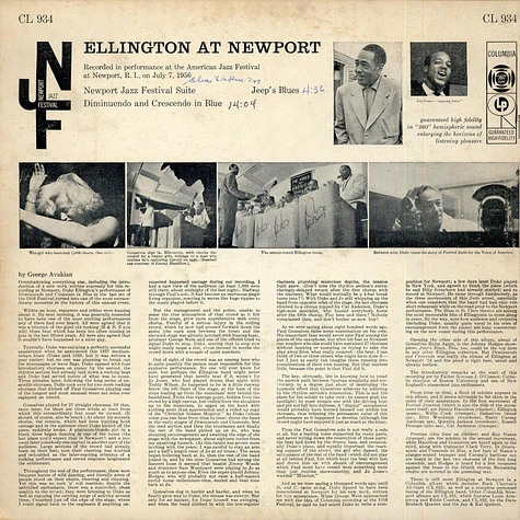 Duke Ellington And His Orchestra - Ellington At Newport