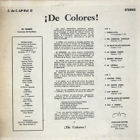 De Colores - Con El Alma De Colores - Canciones Del Cursillista Vol. 2