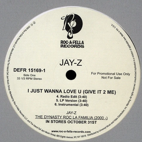 Jay-Z - I Just Wanna Love U (Give It 2 Me) / Parking Lot Pimpin'
