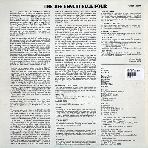 Joe Venuti - Blue Four feat. Spencer Clark, Milt Hinton, Dick Hyman, Dill Jones, Cliff Leeman, Bucky Pizzarelli And Zoot Sims