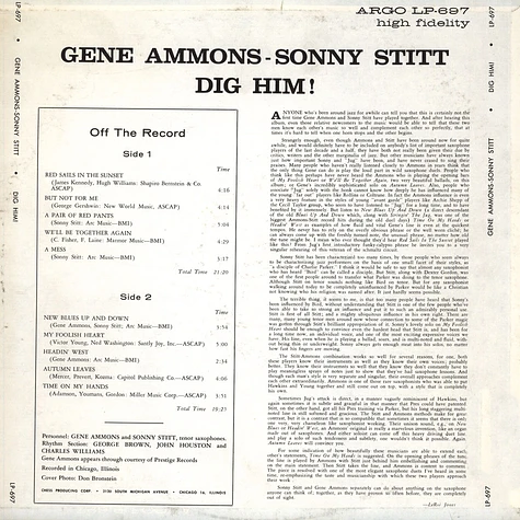 Gene Ammons / Sonny Stitt - Dig Him!