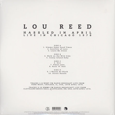 Lou Reed - Hassled In April Blue Vinyl Edition
