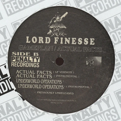 Lord Finesse - Gameplan / Actual Facts