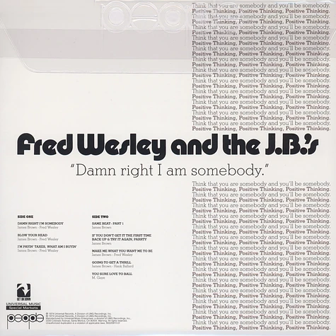 Fred Wesley & The JB's - Damn Right I Am Somebody Get On Down Edition