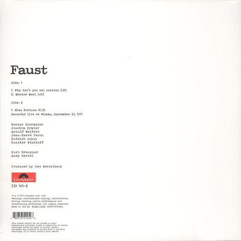 Faust - Faust Back To Black Edition