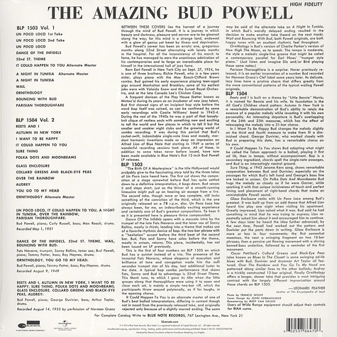 Bud Powell - The Amazing Bud Powell Back To Blue Edition