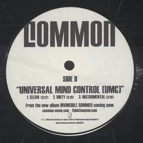 Common - Announcement / Universal Mind Control (UMC)