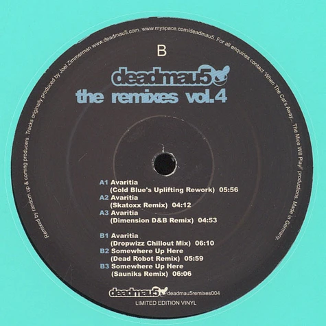 Deadmau5 - The Remixes Volume 4 Colored Vinyl Edition