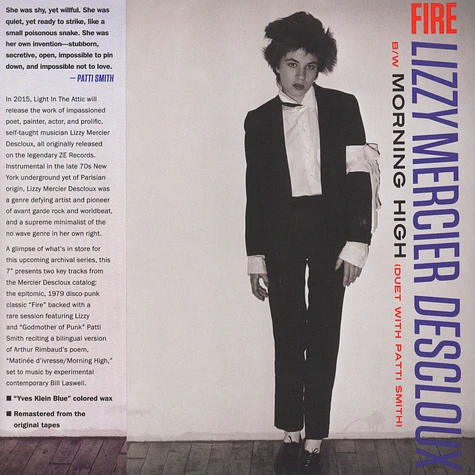 Lizzy Mercier Descloux - Fire / Morning High Feat. Patti Smith