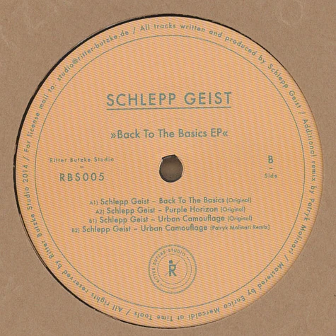 Schlepp Geist - Back To The Basics EP