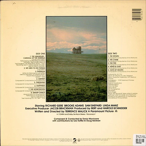Ennio Morricone - Days Of Heaven - The Original Soundtrack From The Motion Picture