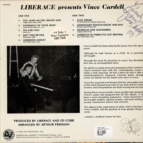 Vince Cardell - Liberace Presents Vince Cardell