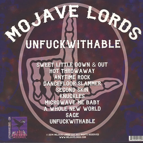 Mojave Lords - Unfuckwithable Black Vinyl Edition