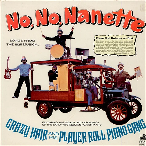 Crazy Hair And His Player Roll Piano Gang - No, No, Nanette