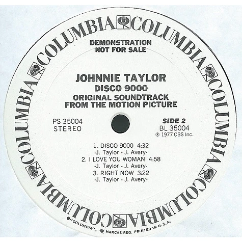 Johnnie Taylor - Disco 9000 (Original Soundtrack From The Motion Picture)