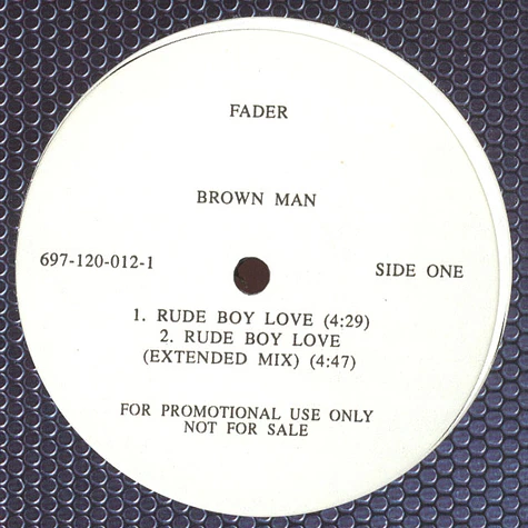 Brown Man - Rude Boy Love