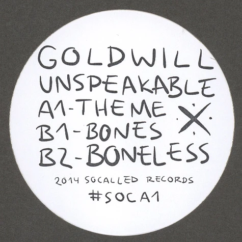 Goldwill - Unspeakable