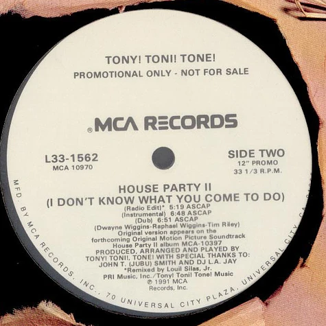 Tony! Toni! Toné! - House Party II (I Don't Know What You Come To Do)