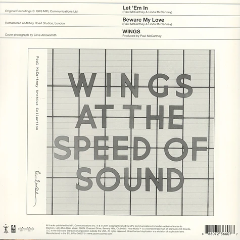 The Wings - Let 'Em In / Beware My Love