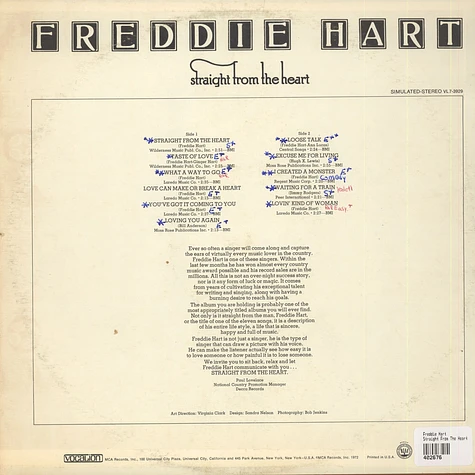 Freddie Hart - Straight From The Heart