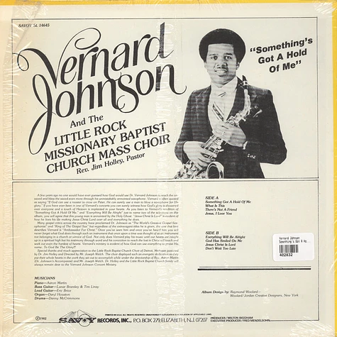 Brother Vernard Johnson, The Little Rock Missionary Baptist Church Mass Choir - "Something's Got A Hold Of Me"