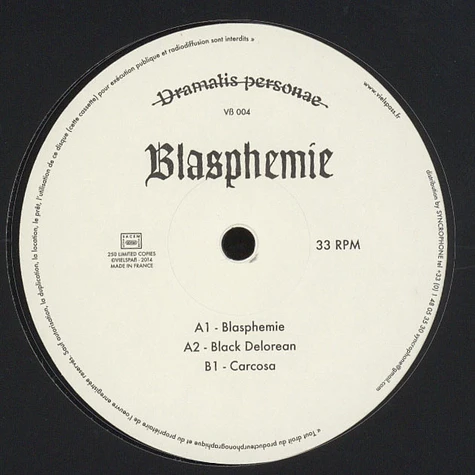 Dramatis Personae - Blasphemie