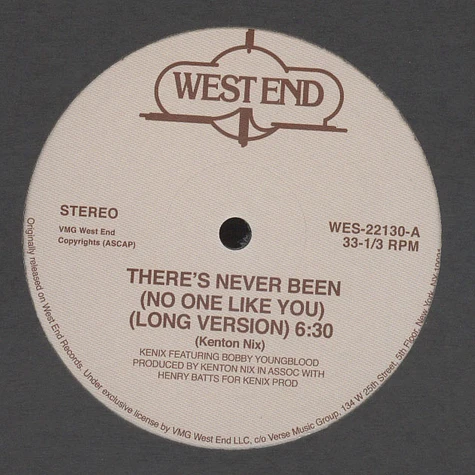 Kenix Music - There's Never Been (No One Like You) Feat. Bobby Youngblood
