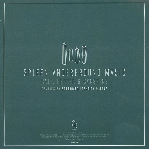 Spleen Underground Music - Salt, Pepper & Sunshine EP