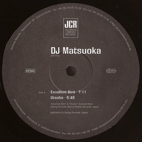DJ Matsuoka - Excellent Bird