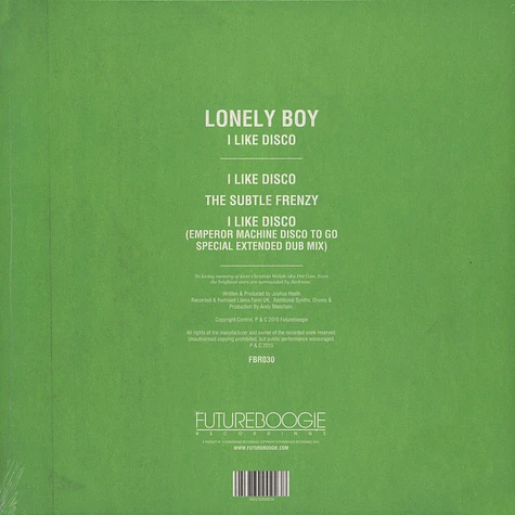 Lonely Boy - I Like Disco