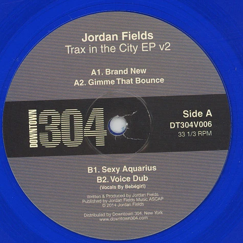 Jordan Fields - Trax In The City EP V2