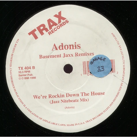 Adonis - We're Rocking Down The House (Basement Jaxx Remixes)