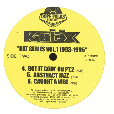 K-Otix - DAT Series Volume 1 1993-1995