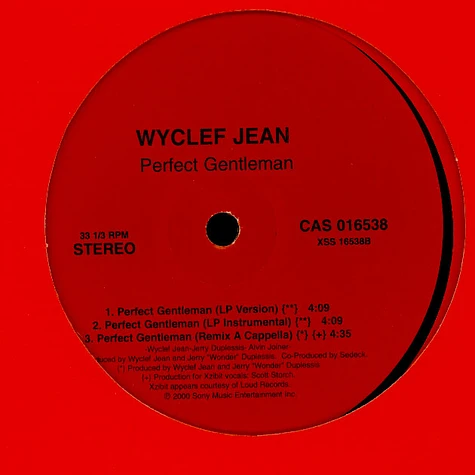 Wyclef Jean Featuring Xzibit And Yellowman - Perfect Gentleman