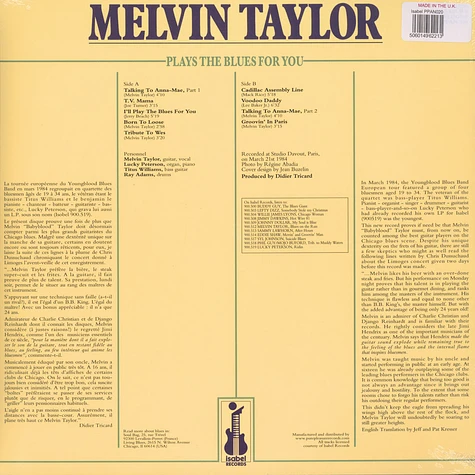 Melvin Taylor - Plays The Blues For You