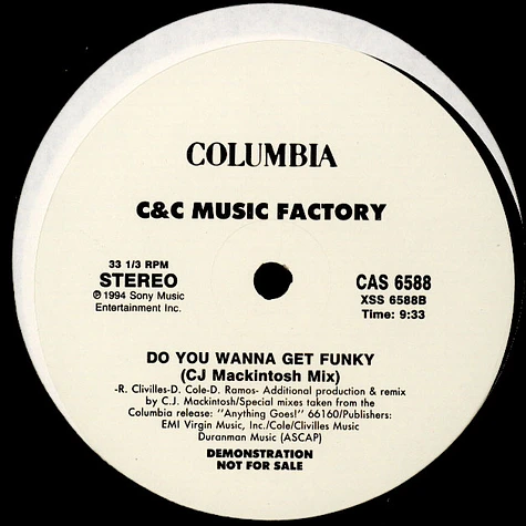 C + C Music Factory - Do You Wanna Get Funky / Got To Be Real
