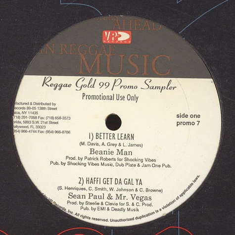 V.A. - Reggae Gold 99 Promo Sampler