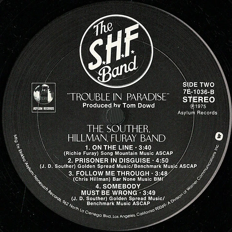 The Souther-Hillman-Furay Band - Trouble In Paradise