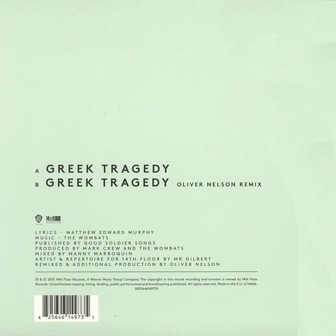 The Wombats - Greek Tragedy Remixes