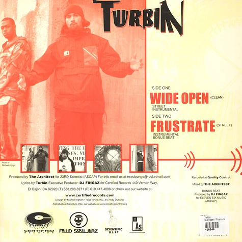 Turbin - Wide Open / Frustrate