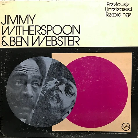 Jimmy Witherspoon & Ben Webster - Previously Unreleased Recordings