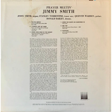 Jimmy Smith - Prayer Meetin'