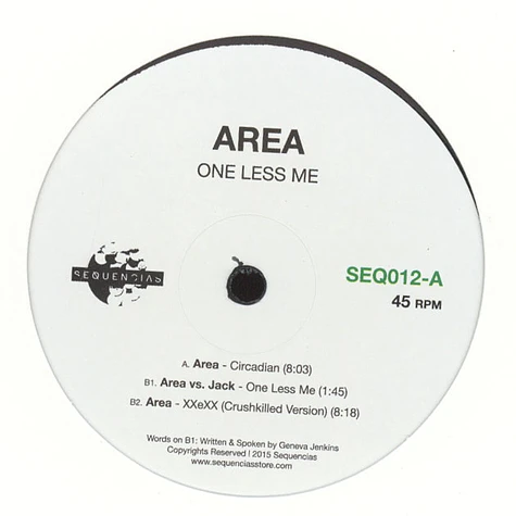 Area - One Less Me