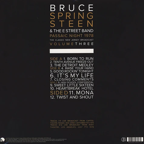 Bruce Springsteen - Passaic Night, New Jersey 1978 - Volume 3