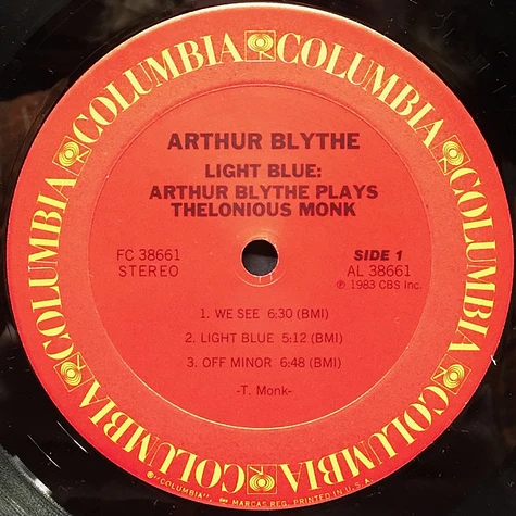 Arthur Blythe - Light Blue - Arthur Blythe Plays Thelonious Monk