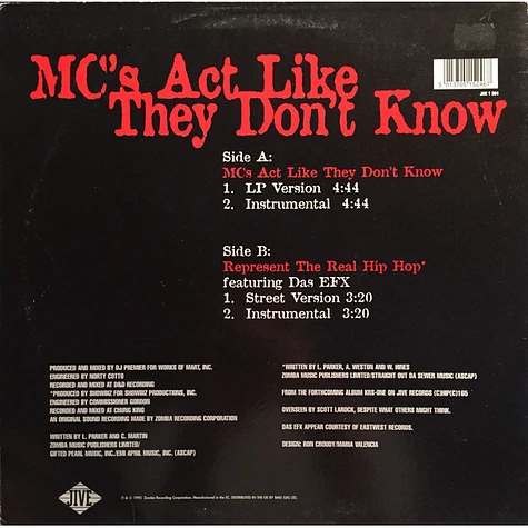 KRS-One - MC's Act Like They Don't Know